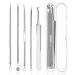 Pimple Popper Blackhead Remove Tool Comedone Extractor Tweezers Set Stainless Steel Acne Spot Pimple Popping Kit with Box(5 Piece)