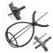 Wig Stand Holder - Rbenxia 6pcs Portable Durable Plastic Folding Hairpieces Display Tool - Black - Buy Online on SooperMarket.com