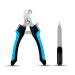 HOMJOY Professional pet nail scissors with nail files stainless steel nail clippers suitable for dogs cats guinea pigs nail snaps with safety protection blue.