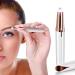 Ey brows trimmer for women trimmer electrically painless face hair remover for women eyebrow razor eyebrow cutter for lips mustache chin with eyebrow comb (white)