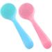 Buy Wllhyf 2-Pack Manual Face Cleaning Brush - Soft Silicone Peeling Pad with PP Handle for Clear Skin (Blue & Pink) - International Shipping - Buy Online on SooperMarket.com