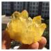 Natural Crystal Rough Beautiful Lemon Yellow Plated Quartz Crystal Clusters 90-100g