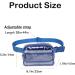 Small Clear Blue Waterproof Belt Bag - Transparent Waist Pack for Women & Men | Ideal for Training Festivals Travel & Concerts - Buy Online on SooperMarket.com