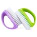 Amaxiu Hand Nail Brushes 2pcs Grip Clean Heavy Duty Nail Brushes for Cleaning Fingernails Nylon Firm Stiff Bristles Deep Clean Scrubber for Mechanics Gardeners Hand Under Nails Toes(Green Purple)