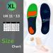 Plantar People Orthotic Insoles - Full Length with Arch Supports, Silicone Heel Pads - XL UK 11-13 | Plantar Fasciitis Treatment - Buy Online on SooperMarket.com