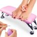 Nail Arm Rest Cushion, Microfiber Leather Arm Rest for Acrylic Nails, Arm Rest Pillow Hand Rest for Nails Toenails, Nail Arm Rest Stand Manicure Hand Pillow Cushion for Nail Art Pink 1