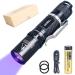 LIGHTFE Blacklight 395nm UV Flashlight UV303A with High Power Output Pure Beam UV Light Torch for Glue Curing Rock and Mineral Fluorescent Glowing Pet Urine Detector Light AC Leak Detector