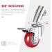 Neewer 3-Pack Swivel Caster Wheels Set | Durable Metal Construction | Rubber Base | Compatible with Neewer C Stand - Buy Online on SooperMarket.com