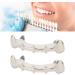 Party Teeth Brace Compatible Fashionable Hip Hop Brace Brass for Party for Halloween for Music Concerts(Silver) - Buy Online on SooperMarket.com