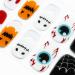 Danni & Toni gel nail foils (trick or treat) uv gel nail film Halloween All Saints' Pumpkins cobbles ghosts.