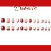 Christmas Short Square French Tip Press On Nails - Red Elk Snowflake Design - Winter Xmas Nail Art for Women - Style 2 - Buy Online on SooperMarket.com