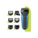 Braun Series 3 razors men 3-in-1 electrorasier beard trimmer with 5 combement rechargeable and wireless electric razor 30 min running time wet & dry 310BT black/blue (1 Pack)