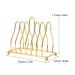Gold Palette Rack - Carbon Steel Makeup Organizer with 6 Compartments | Coaster Holder & Drying Stand - Buy Online on SooperMarket.com