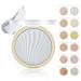 LSxia 12 Colors Face Highlighter Makeup Palette White Glitter Make-up Highlighter Palette Bronzer and Highlighter Palette Lasting Shimmer Powder Body Highlighter for Women Illuminator Makeup (07#)
