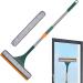 Window Glass Wiper | Adjustable Length Mirror Cleaner Tool | Window Cleaning Tool Reusable Glass Washing Equipment with Extension Handle Window Shower Cleaning Tool for Mirror Green - Buy Online on SooperMarket.com