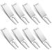 8 Pcs Metal Bending Golf Divot Repair Tool Portable Golf Green Divot Fork Metal Golf Divot Tools Curved Spit Golf Green Accessories for Men Women Golf Lovers Fairway Repairing Silver