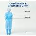 Disposable Isolation Gowns 10EA Non-Woven, Latex-Free with Knit Cuff 35g - Buy Online on SooperMarket.com