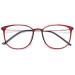 Koosufa classic retro glasses frames nerd glasses men women thin glasses without sealing thickness Steering glasses large panto glasses ultra light tr90 glasses frame with case