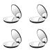 Ronlok 4X Portable Folding Mirror with LED Light Makeup Mirror 10X Magnifying Glass 12 Lamp Bead Mini Mirror Black