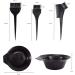 TRIXES 4PC Hair Dye Kit - Professional Hair Colour Bowl and Brush Set for Home or Salon Use - Black - Buy Online on SooperMarket.com
