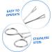 HAPINARY Reptile Feeding Clip Feeding Tools Aquarium Tongs Extra Long Silver Stainless Steel - Buy Online on SooperMarket.com