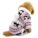 Ranphy dogs/cat clothing/hooded sweater for small dogs - for males and females - soft velvet velvet - reindeer pattern - dog pile suit/jumpsuit for puppies L (back: 30cm chest size: 42cm) rose