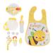 Safe baby feeding set-compact and space-saving eating cards made of PP-Silicon-Relief of Discrimures in small children-ideal for at home or when traveling with toddlers-perfect for Elt