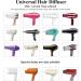 Universal Hair Diffuser Attachment for Curly Hair - Fits Hair Dryers D-1.4 to 2.6 inch - Adjustable & Adaptable - Ideal for Wavy, Thick, Natural Hair - Salon Quality (Black) - Buy Online on SooperMarket.com