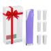 PELCAS Electric Dermaplaning Tool with LED Light Mini Face Dermaplaning Razor Painless 3 Speeds Facial Peach Fuzz Exfoliation & Hair Removal System for Women At Home with 6 Blades BV18-712 Purple