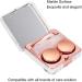 Portable Marble Mirror & Contact Lens Container Set | Square Design with Lens Cleaner Tweezer & Rose Gold Accents - Buy Online on SooperMarket.com