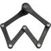 Foldylock mini folding lock with key - patented test winner bicycle lock with bracket for high safety - strong and light bike lock for city bikes and e scooter - 75 cm black new 75cm (29.5in) Circumference
