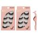 JZK 8 pairs 1.6cm long thick fluffy 3D false eyelashes set reusable fake mink eye lashes with eyelash applicator tweezers G106 G106 1.6cm
