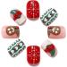 Brishow Christmas False Nails - Snow Press on Nails | Christmas Tree Stick on Nails | Antler Short Red Fake Nails - 24pcs for Women and Girls - Buy Online on SooperMarket.com