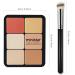 12 Colors Cream Makeup Palette for Cheeks - Blush Contour Concealer & Highlighter - Waterproof & Long-Lasting with Brush - Multi-functional Face Palette (Set #05 - Buy Online on SooperMarket.com