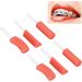 Portable Orthodontic Pacifiers with Flexible Leveling Shell - Professional Silicone Packaging 6 Pack - Tasty Red Strawberry Flavor - Buy Online on SooperMarket.com