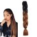 prinfantasy Halo Hair Extension Braiding Hair Extensions for Women's Gradient Big Braids Trendy Fashion Braid Hair for All Hairstyles Dark Root to Brown Braided Hair Extension GBBZ068 GBBZ068 24 inch