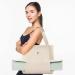 Moyaqi Canvas Tote Bag with Yoga Mat Carrier Pocket - Versatile Carryall for Office, Workout, Pilates, Travel, Beach, and Gym - Beige - Buy Online on SooperMarket.com