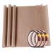 3 Pack PTFE Teflon Sheet 12 x 16 and 3 Rolls 10mm X 33m Heat Resistant Sublimation Tape Thermal Tape for Heat Press Transfer Non Stick Paper Reusable Craft Mat Protects Iron for Heat Press Machines 12 x 16 inch