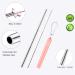2 Pack Reusable Metal Straws Collapsible Stainless Steel Drinking Straw Travel Portable Telescopic Straw with Case 2 Cleaning Brushes Included Black/Rose Gold Black-Rose Gold - Buy Online on SooperMarket.com