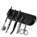 Craft Scissors Stainless Steel Unisex Eyebrow Kit Eyebrow Scissors Slant Tweezers And Eyebrow Brush for Eyebrow Eyelash Extensions 5 Pcs with Case