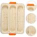 HOMSFOU 2 Pcs 3 Bread Silicone Mold Bread Pan Forms Silicone Bread Baking Trays Silicone Baking Mold Silicone Molds Loaf Pan Bread Baking Tin White Silica Gel Cake Second Generation Toast 34.5x24cmx2pcs Whitex2pcs - Buy Online on SooperMarket.com