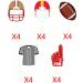 20Pcs American Football Cupcake Topper Rugby Ball Cupcake Topper Super Rugby Sports Theme Cake Decorations For Baby Shower Birthday Party Supplies - Buy Online on SooperMarket.com