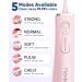 MySmile Water Dental Flosser - Cordless Oral Irrigator with 5 Cleaning Modes | IPX7 Waterproof, USB Rechargeable | 4 Replaceable Jet Tips | Teeth Cleaning Tool with PU Bag [Pink] - Buy Online on SooperMarket.com