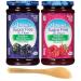 Polaner Seedless Sugar Free Preserves with Fiber, Blackberry and Raspberry. 13.5 Ounce (Pack of 2) - with Make Your Day Spreader