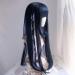 Harajuku Temperament Long Straight Lace Wig - 30 Inches 2 Tone Blue Purple with Dark Roots Heat Resistant Synthetic Fiber Air Bangs - International Shipping - Buy Online on SooperMarket.com