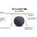 Vivora Luno Exercise Ball Chair  Chenille for Home Offices  Balance Training  Yoga Ball Max Charcoal - Buy Online on SooperMarket.com