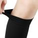 Ruilogod 1 Pair Size M Black Warm Elastic Calf Compression Sleeves Lower Leg Shaper Bands Wrap Stockings - Buy Online on SooperMarket.com
