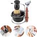 Premium 4-Piece Stainless Steel Manual Razor Gift Set - Perfect for Men Husband Father & Brother | Robust Stand Holder & Wet Shaving Essentials - Buy Online on SooperMarket.com