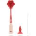 Bottle Brush Red Baby Bottle Cleaning Brush 3 in 1 Bottle and Teat Cleaning Brush Kit for Cleaning Baby Bottle Nipple Straw Glass Cup Thermoses 02red