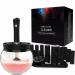 Makeup Brush Cleaner Dryer Electric Makeup Brush Dryer 8 Sizes of Rubber Collars Clean and Dry in a few Seconds. Automatic Makeup Brush Cleaner Suitable for All Makeup Brushes. Black